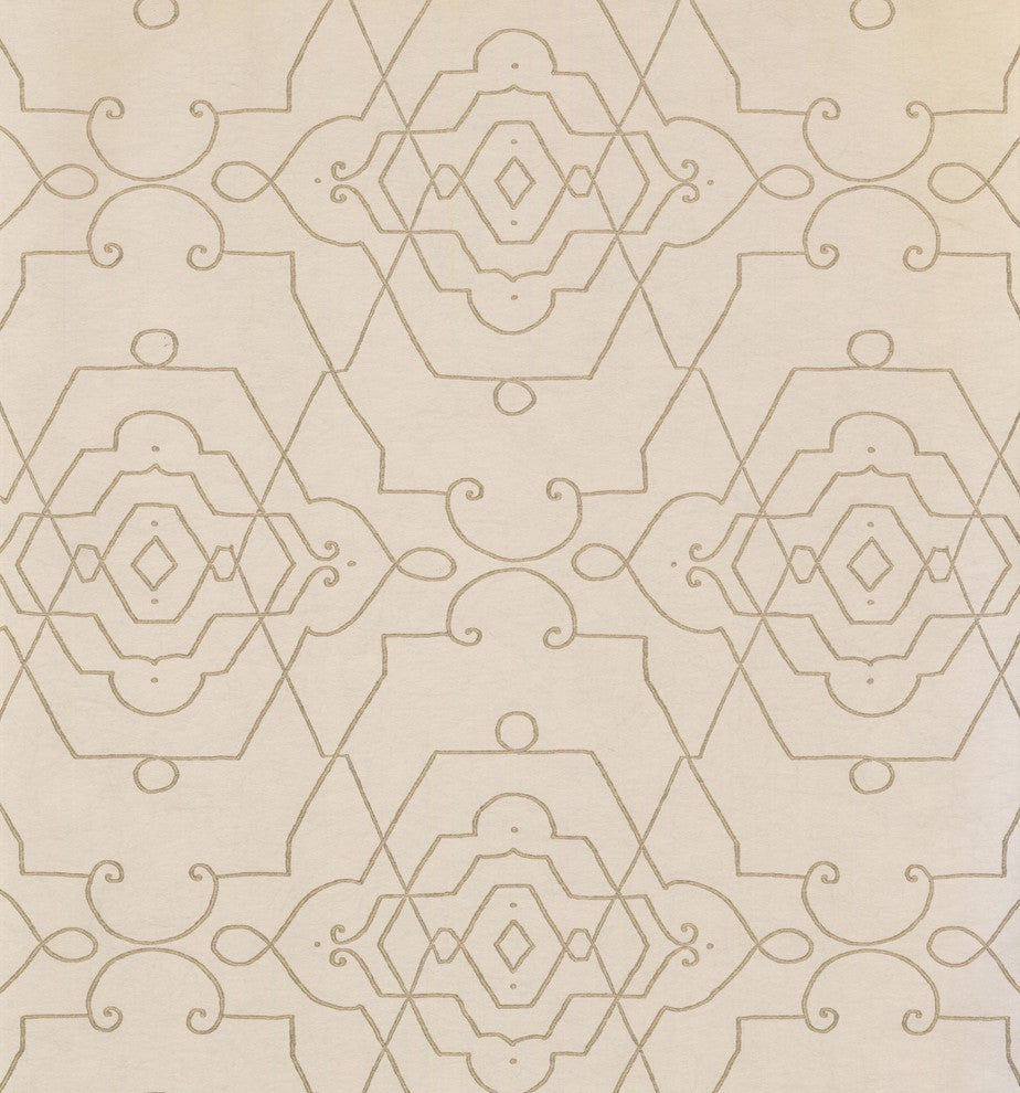 ABSTRACT - Modern Color Cream Wallpaper Sample