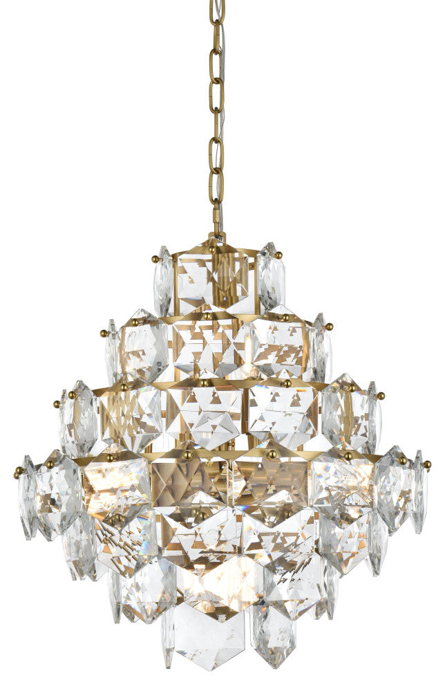 Home Living 20" Chandelier, Satin Gold