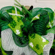 Happy St Patrick"™s Day With Hammered Metal Accent Handmade Deco Mesh Wreath