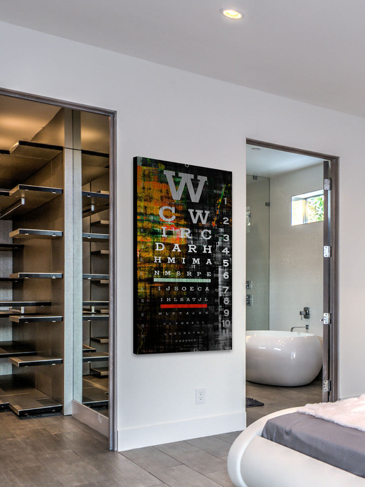 "Night Eye" Painting Print on Brushed Aluminum, 30"x60"