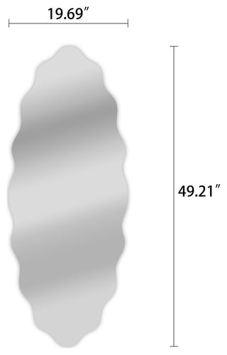 Chloe'S Reflection Verical/Horizontal Hanging Oval Frameless Wall Mirror 49" H