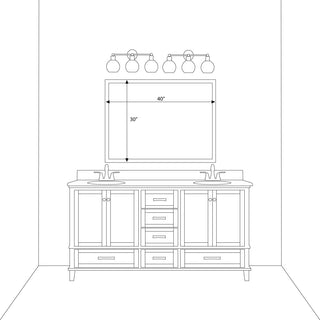 Ellis Framed Wall Mirror, Champagne Gold, 30"x40"