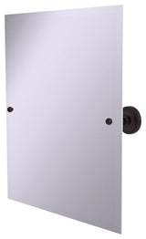 Frameless Rectangular Beveled Edge Tilt Mirror, Antique Bronze