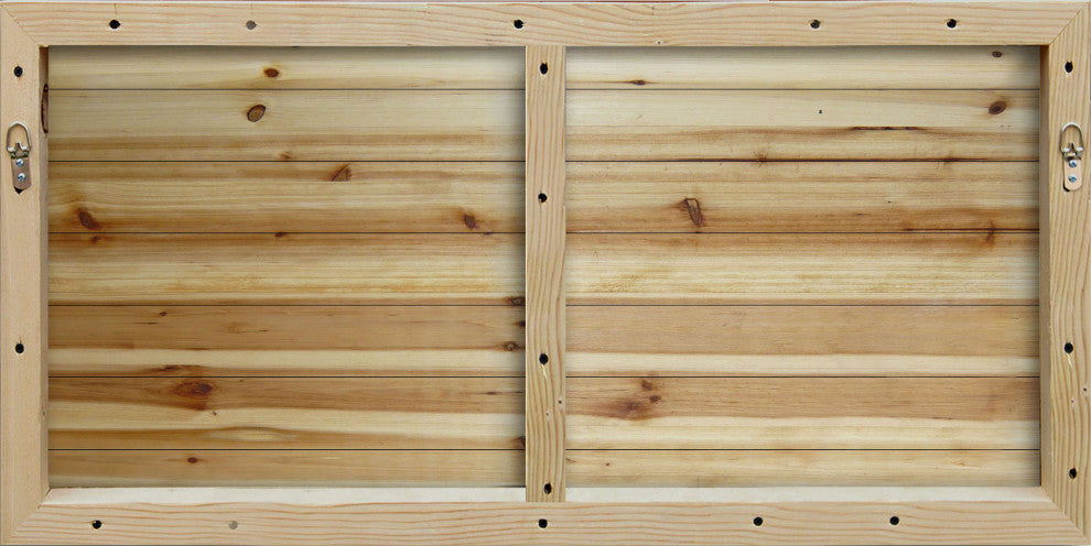 "Indigo Countries" Print on White Wood, 40"x20"