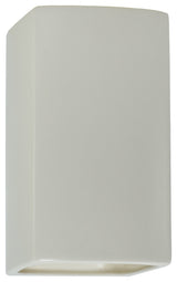 Ambiance, Small Rectangle, Open Top & Bottom Wall Sconce, E26, Incandescent, Matte White