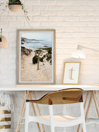 "Coastal Bay" Framed Painting Print, 24x36