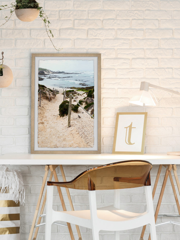 "Coastal Bay" Framed Painting Print, 24x36