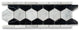 Carrara Marble 2" Hexagon Mosaic Border Listello White Black Polished, 1 sheet