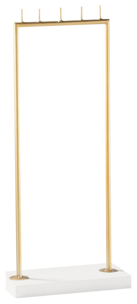 18" White and Gold Jewelry Display Stand