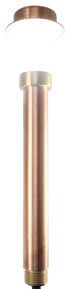 6 Piece Mini Bollard Outdoor LED Area Light Kit, Frosted Diffuser, Copper