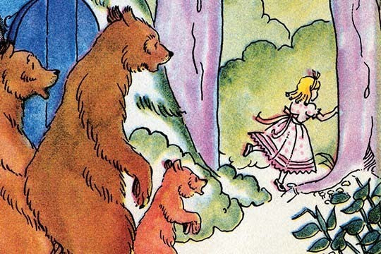 Goldilocks Flees - Canvas Poster 20" x 30"