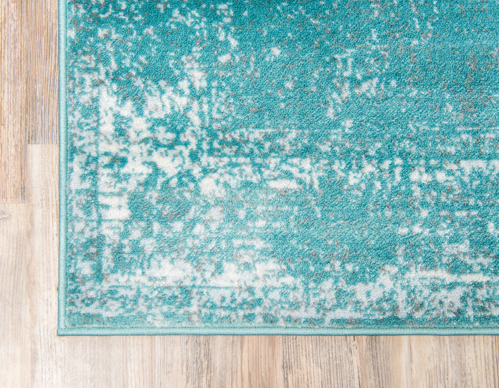 Unique Loom Turquoise Casino Sofia 2'x6'7" Runner Rug