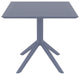Compamia 31" Sky Square Table, Dark Gray