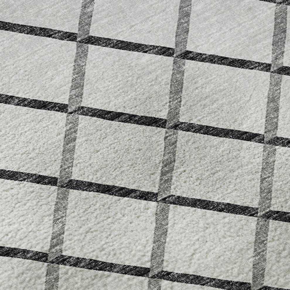 Addison Premium Washable Mayfield AMF140 Gray 8' x 8' Round Rug