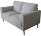 Benzara BM250345 Loveseat With Fabric Upholstery and Sleek Metal Legs, Gray