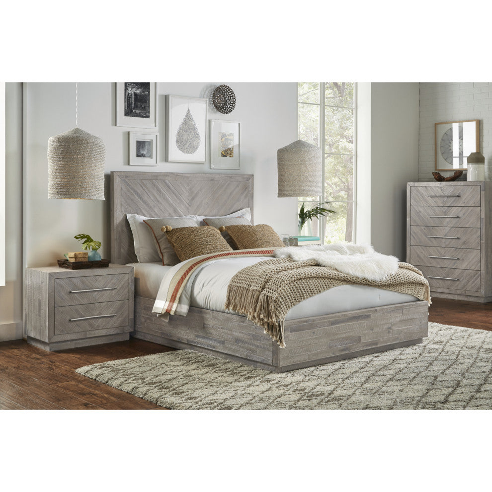 Modus Alexandra 5 Piece Cal King Storage Bed Set With 2 Nightstand Rustic