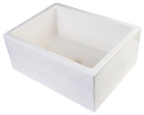 Ab2418Sb-B 24" Biscuit Smooth Thick Wall Fireclay Single Bowl Farm Sink