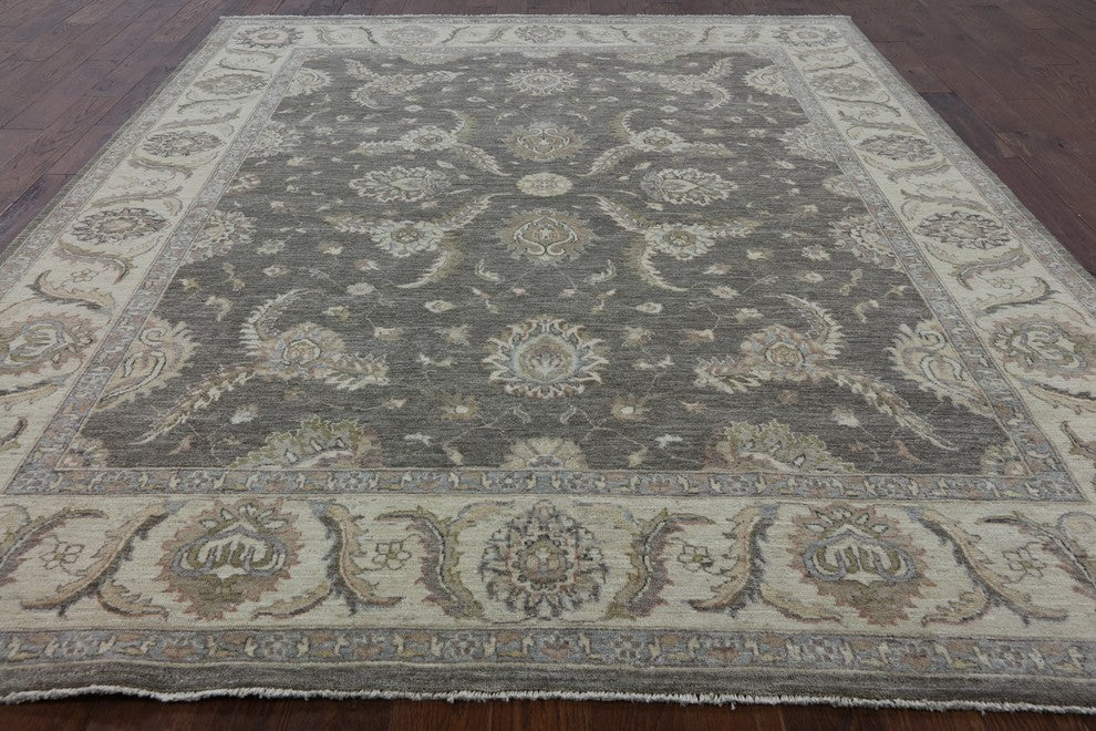 Hand Knotted Floral Peshawar Area Rug 8'x10', MC526