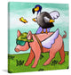 Marmont Hill, "Uh Oh No Go Dodo" by Janet Nelson Print on Wrapped Canvas, 18x18