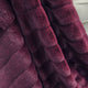 BOON Rabbit Jumbo Fur Throw and Pillow, 3-Piece Set, Burgundy