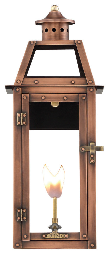 Bienville Copper Lantern, 25", Gas