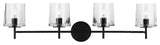 Generation Lighting, EV1004AI, 4-Light Vanity, Aged Iron