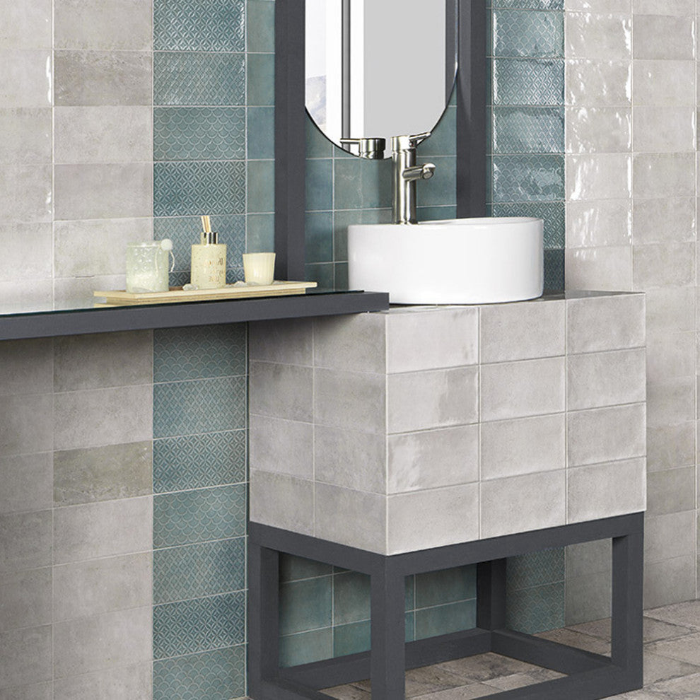 Camden Decor Ceramic Subway Wall Tile, Green