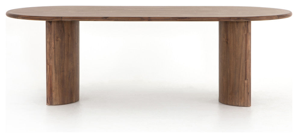 Paden Dining Table, Seasoned Brown Acacia Solid