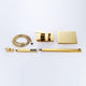 Florence Gold Plated Wall Mount LED Rainfall Shower Set, 16"