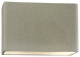 Ambiance Large ADA Wide Rectangle Wall, 12", Celadon Green Crackle