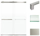 Transolid Brianna 60" W x 80" H Frameless Sliding Shower Door, Brushed Stainless