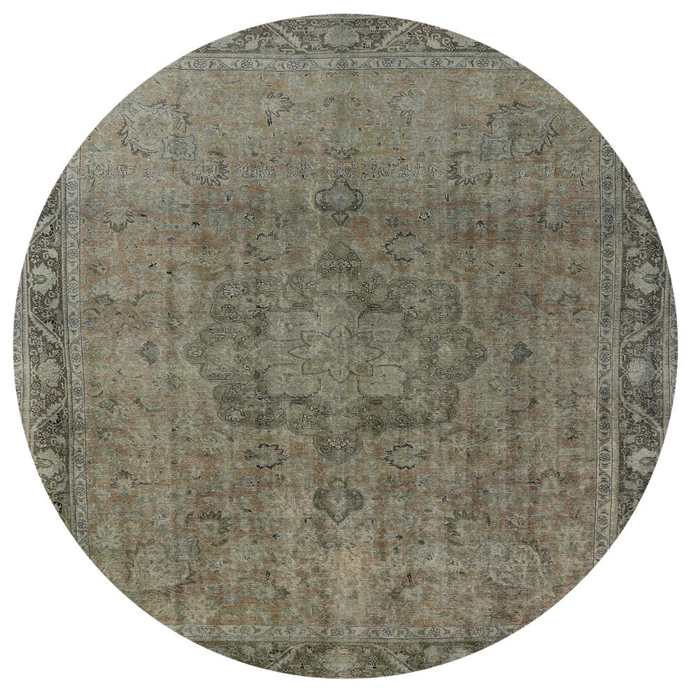 Ahgly Company Indoor Round Mid-Century Modern Area Rugs, 6' Round