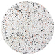 40" Dining Table, Round, White Gold, Metal, Modern Cafe Bistro Hospitality