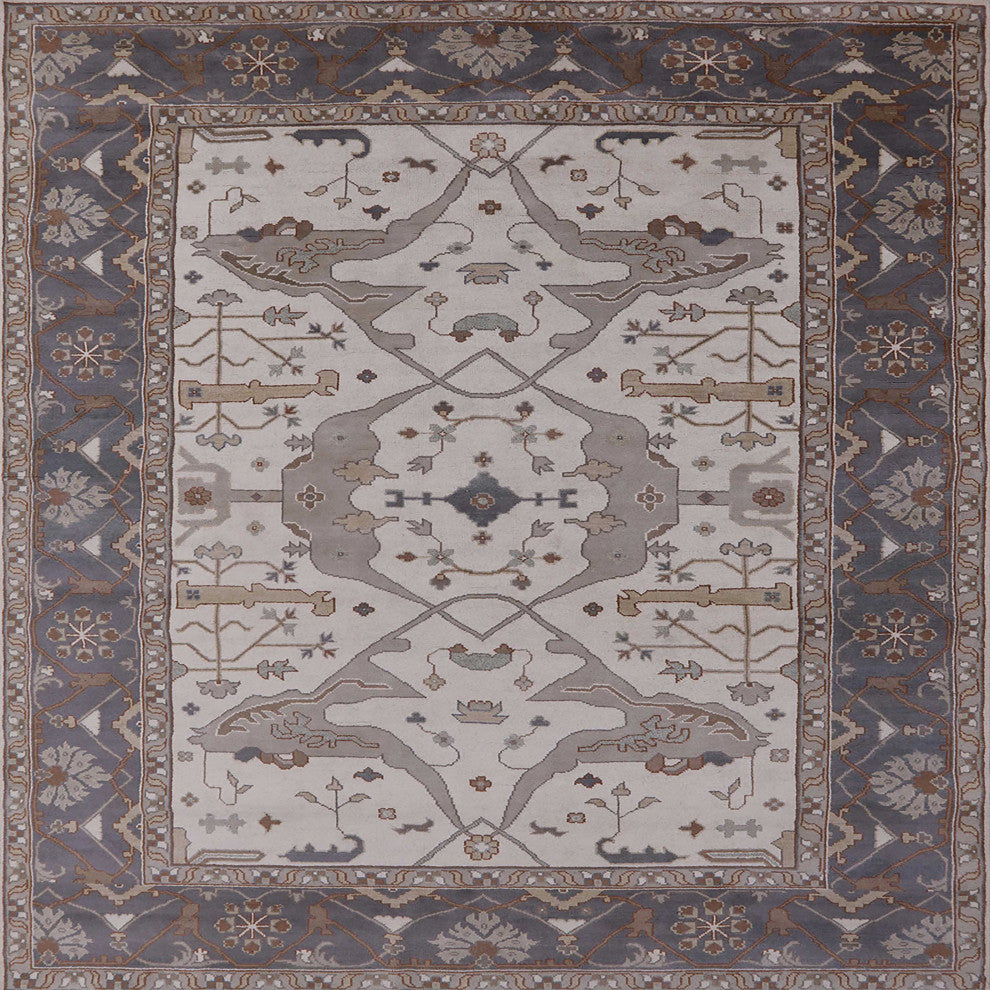 Ahgly Company Indoor Square Mid-Century Modern Area Rugs, 8' Square