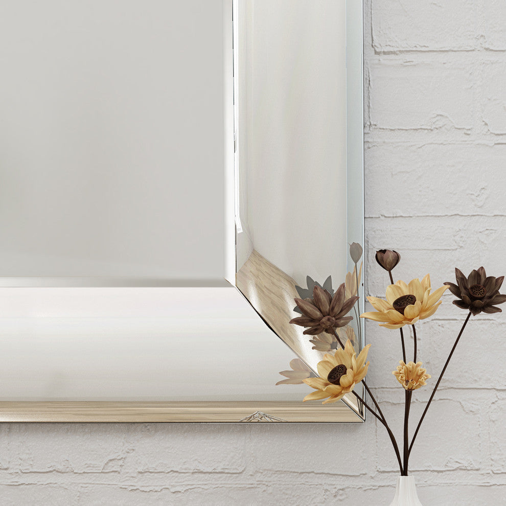 GDF Studio Sibyl Glam Rectangular Wall Mirror