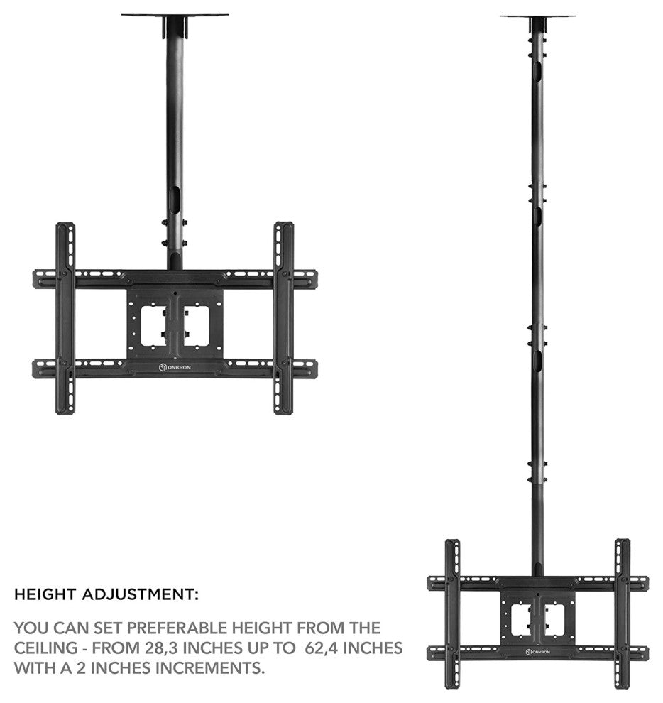 ONKRON Ceiling TV Mount Hanging TV Bracket for 32'' - 70'' TVs up to 150 lbs