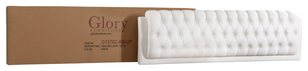 Bed, White, King
