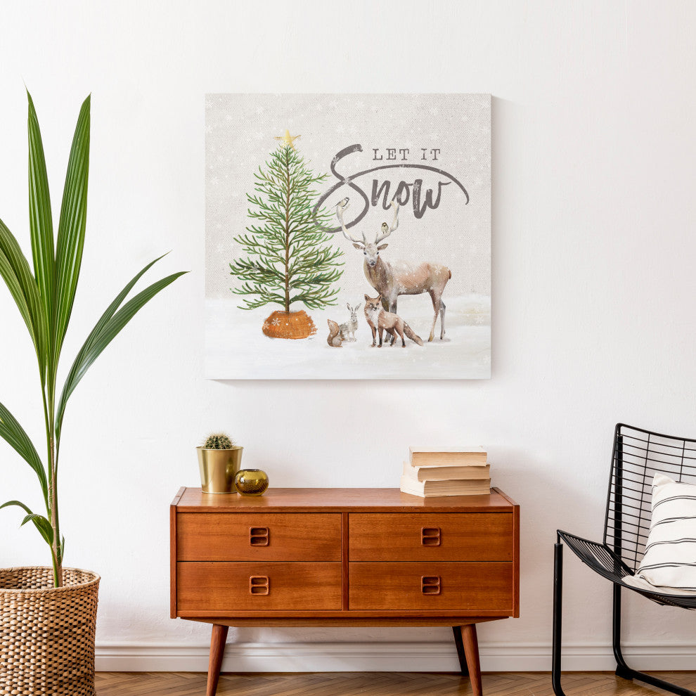 Let It Snow 24x24 Canvas Wall Art