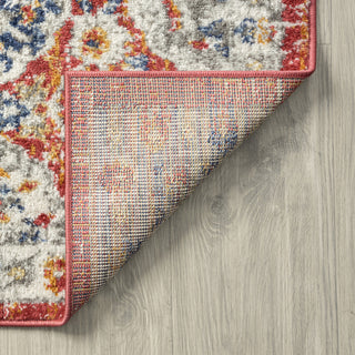 Adriana Transitional Oriental Area Rug, Multi & Light Red, 8'10'' X 12'2''