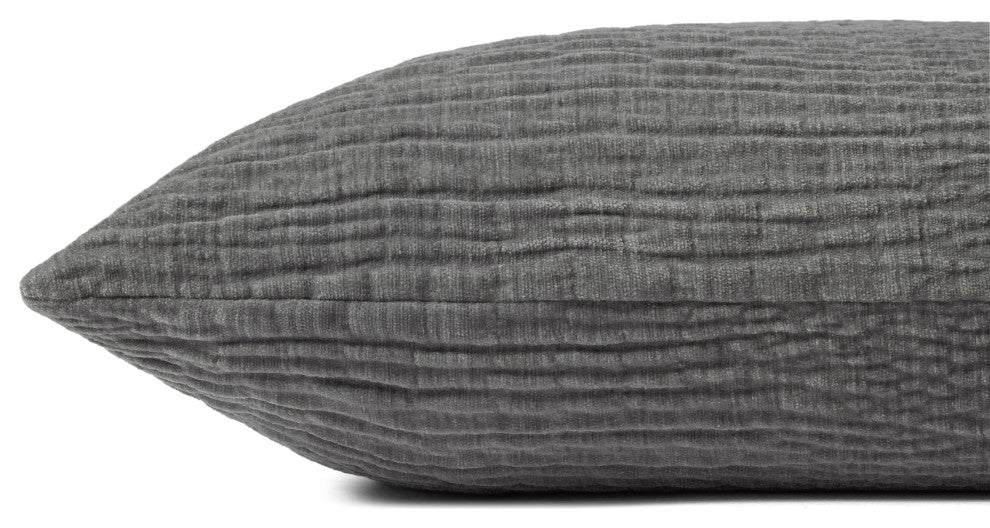 Loloi Pillow, Gray, 22''x22'', Cover With Poly