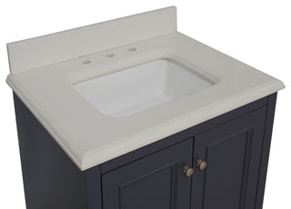 Nantucket 30" Bathroom Vanity, Marine Gray, Quartz