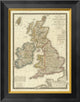 "Iles Britanniques, 1828" Framed Canvas Giclee by Adrien Hubert Brue, 16x20"