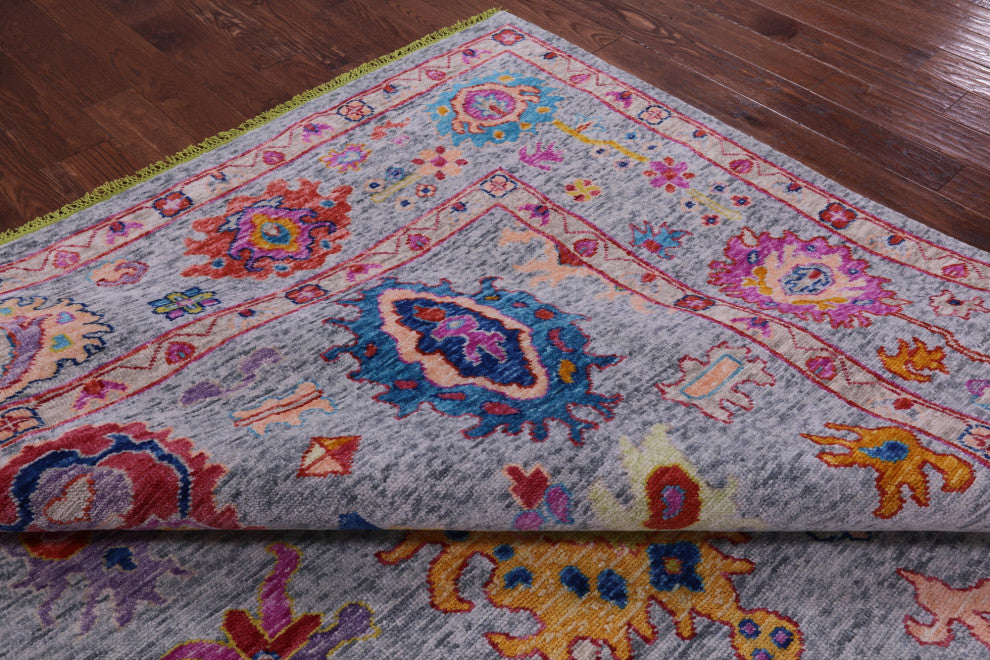 10' 3" X 13' 9" Hand Knotted Turkish Oushak Wool Rug - Q14790