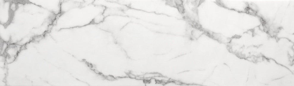 Designer's Choice White Faux Marble and Steel Console Table