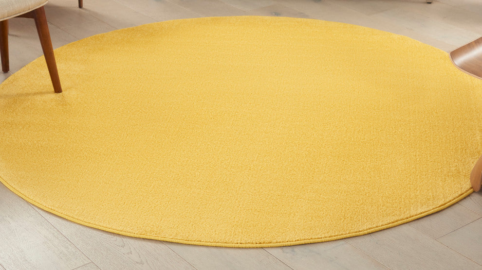Nourison Essentials 6' x Round Yellow Outdoor Area Rug