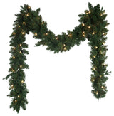 Kurt Adler 9' Pre-Lit Clear Incandescent Jackson Pine Garland