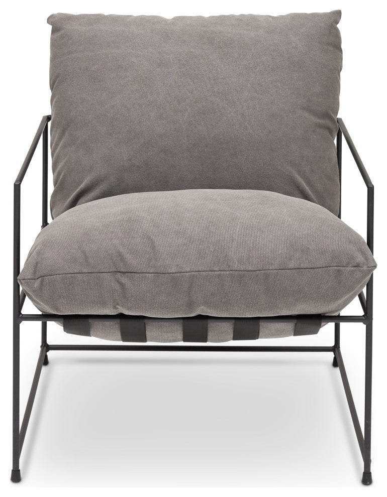 Trent Accent Chair, Washed Gray