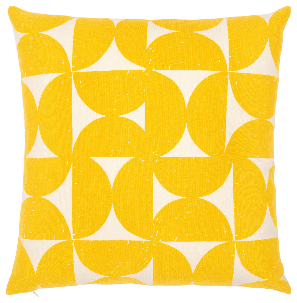 Surya Natur Pillow Shell With Polyester Insert 18"H X 18"W - Mustard