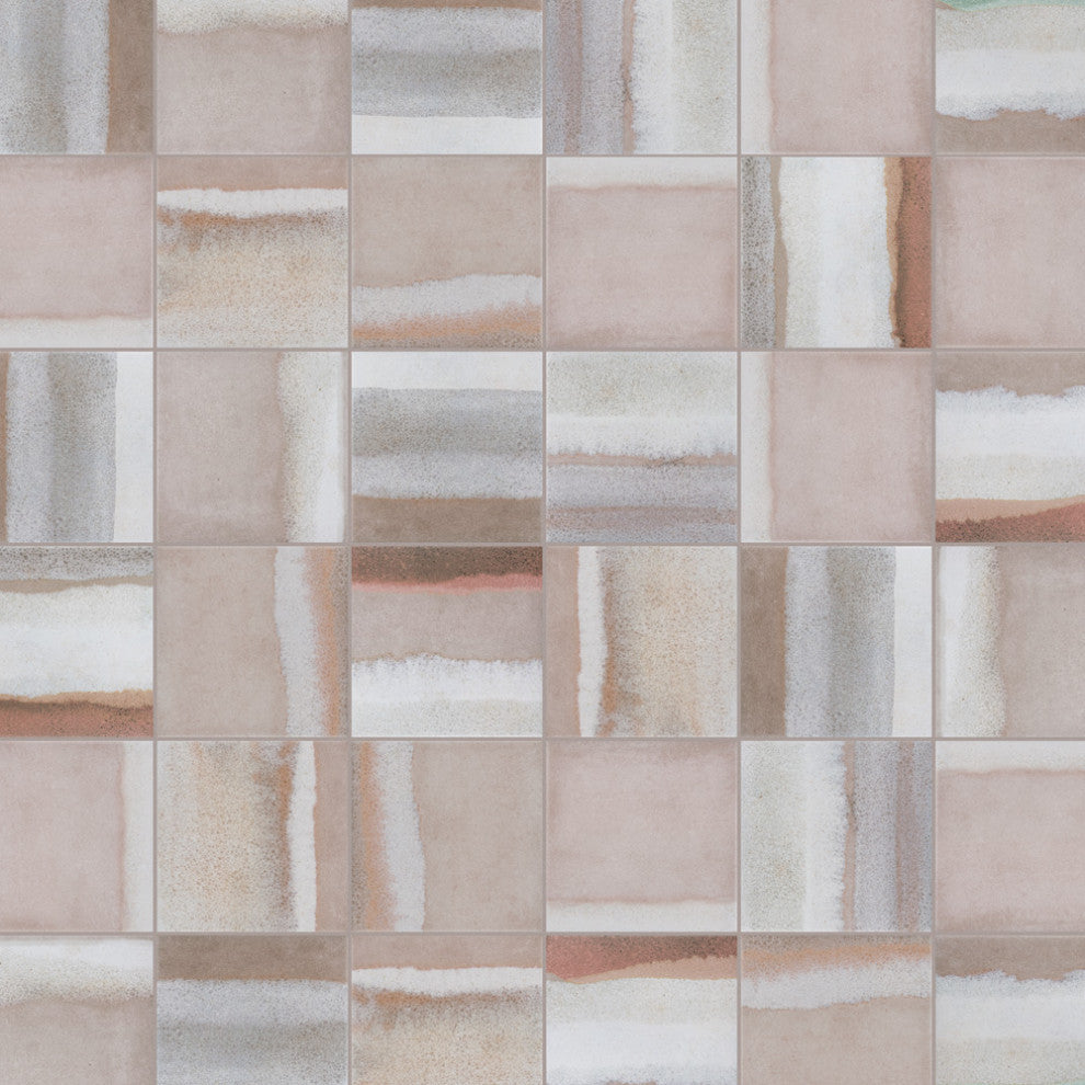 Matter Canvas Taupe Red Porcelain Floor and Wall Tile