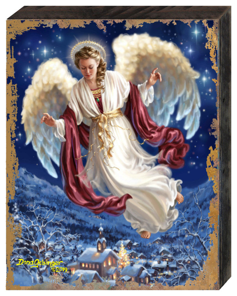 Peace on Earth Wooden Block, 36 X 24